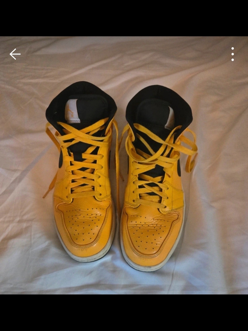 Nike Yellow and Black High-Top Sneakers